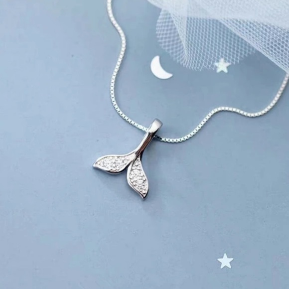 Silver 925 Mermaid Tail Necklace - Picture 1 of 5